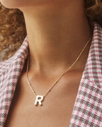 KS Letter R Pendant Necklace