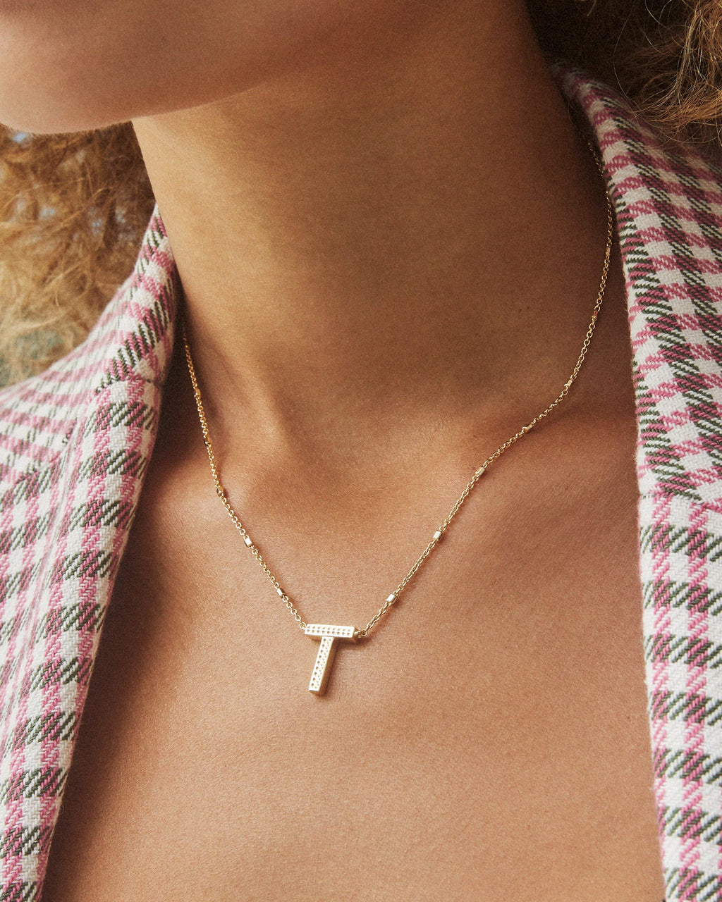 KS Letter T Pendant Necklace