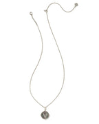 KS Letter V Disc Pendant Necklace