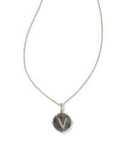 Load image into Gallery viewer, KS Letter V Disc Pendant Necklace
