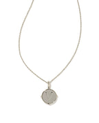 KS Letter V Disc Pendant Necklace