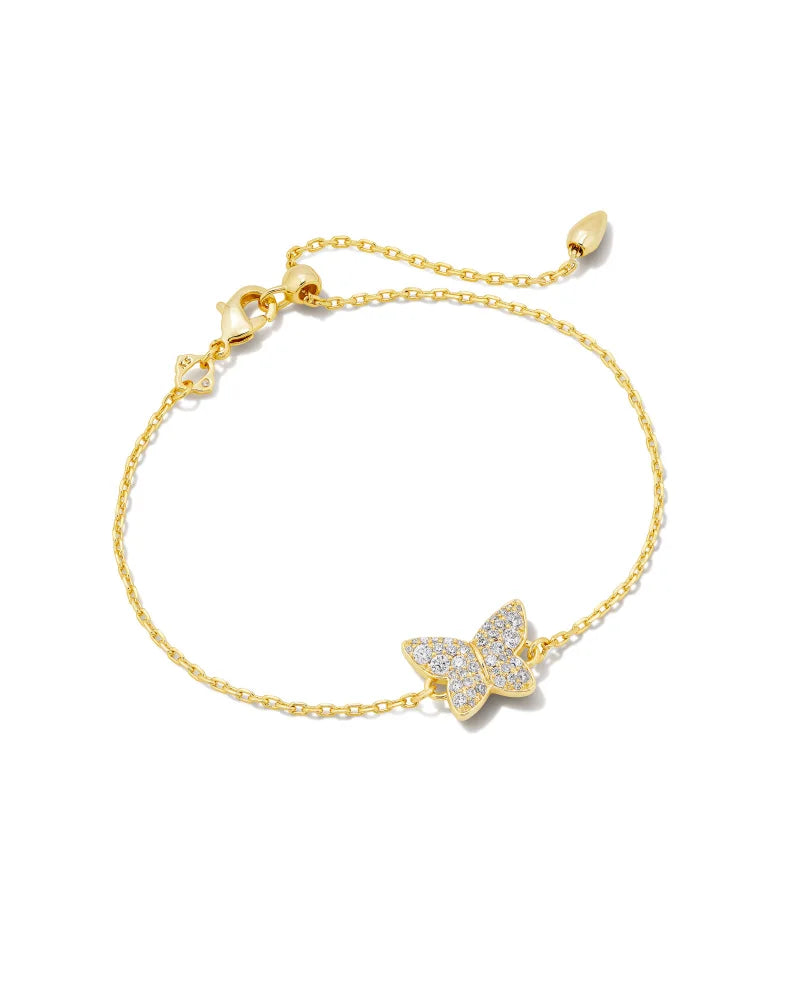 KS Lillia Crystal Butterfly Delicate Chain Bracelet