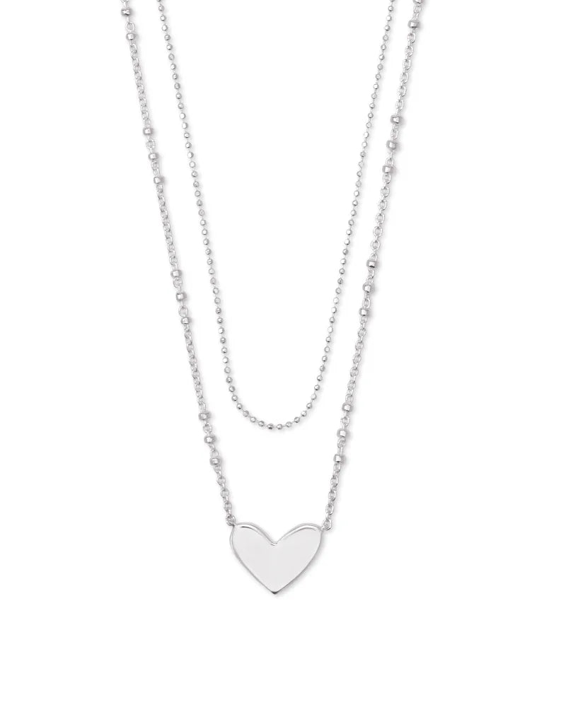 KS 925 Ari Heart Multi Strand