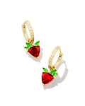 KS Strawberry Huggie Earrings