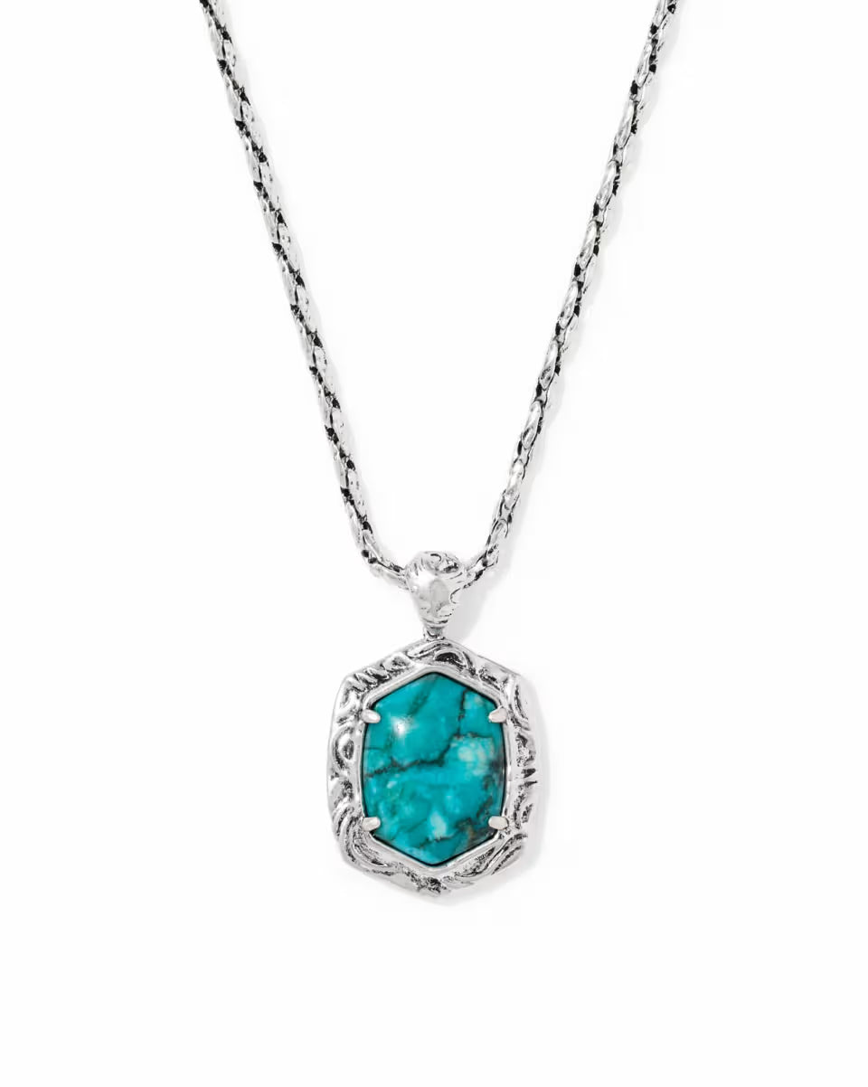 KS Tiger Striped Daphne Small Long Pendant Necklace