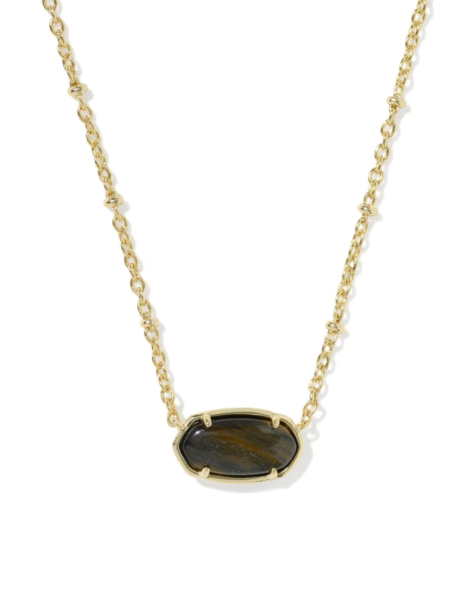 KS Tiger Striped Elisa Short Pendant Necklace