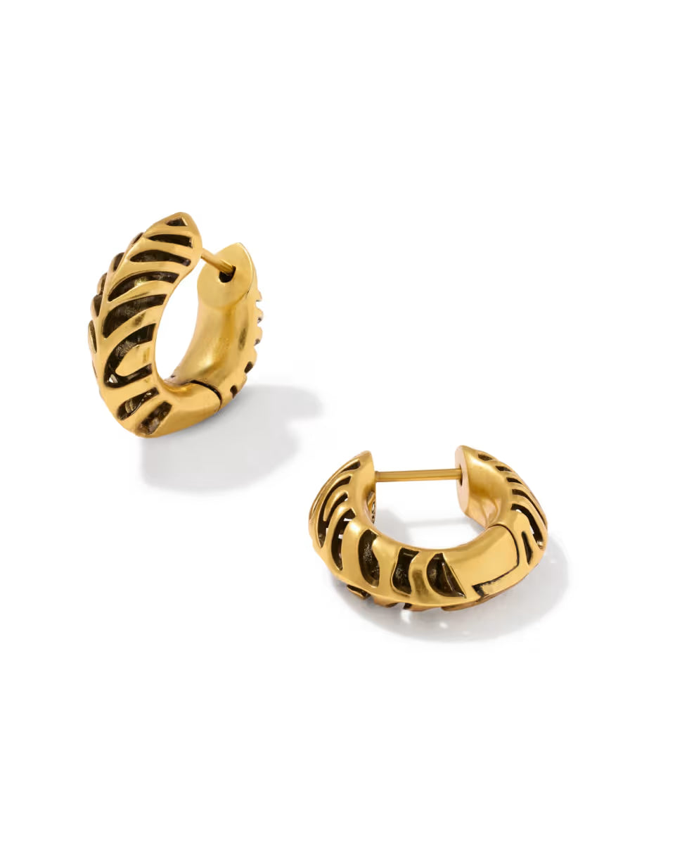KS Tiger Striped Mikki Huggie Earrings