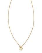 KS 14k Tiny Heart Padlock Necklace