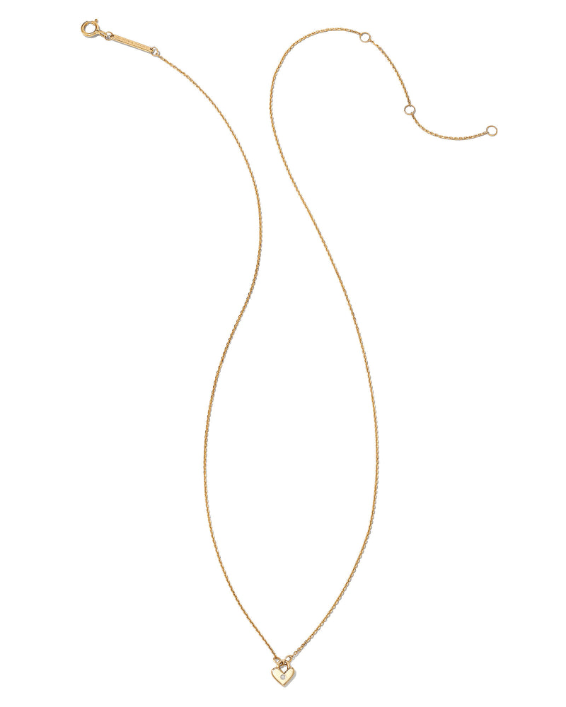 KS 14k Tiny Heart Padlock Necklace