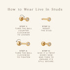 MBM 2.5mm Bead Live-In Stud Earrings