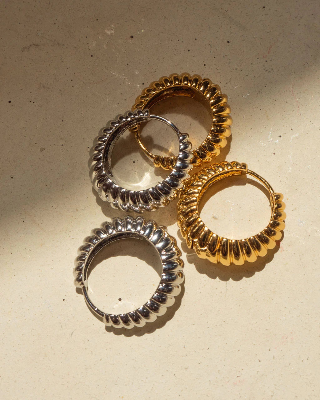 LAJ Ridged Marbella Hoops