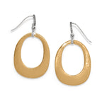 BRI Meridian Geo Open Hoop French Wire Earrings
