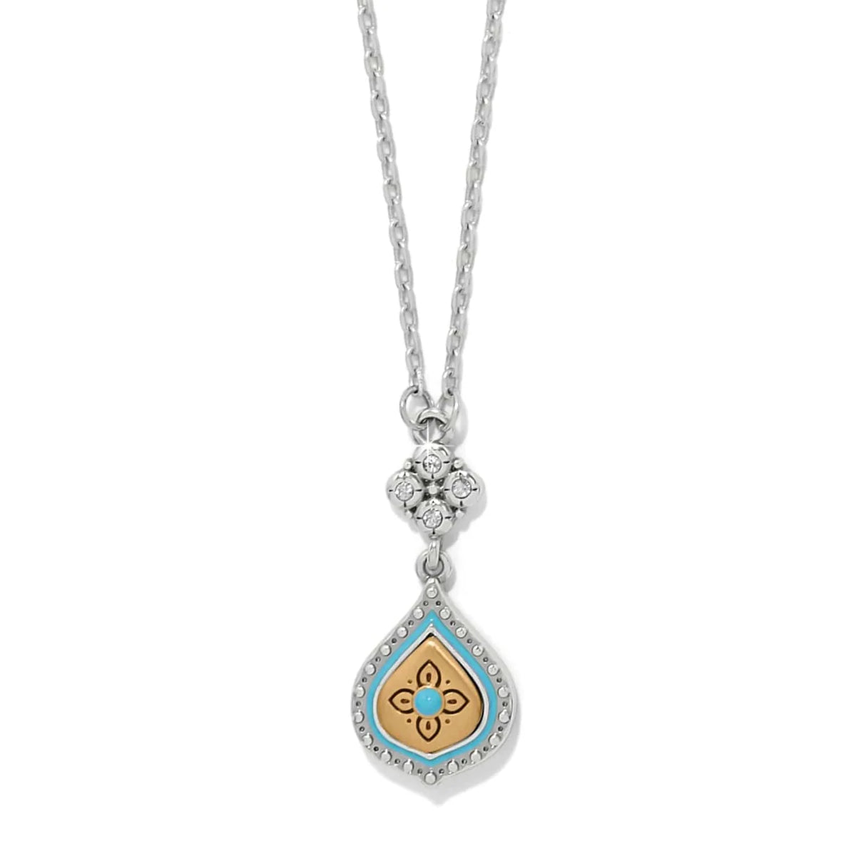BRI Mosaic Cerillos Petite Teardrop Necklace
