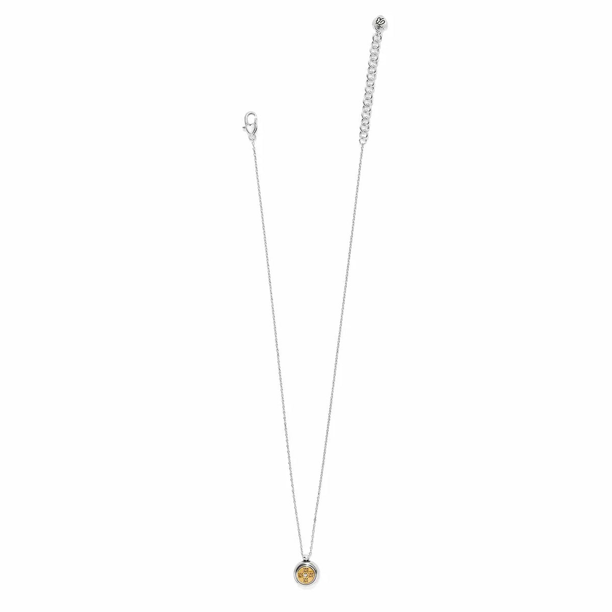 BRI Mosaic Round Two Tone Mini Necklace
