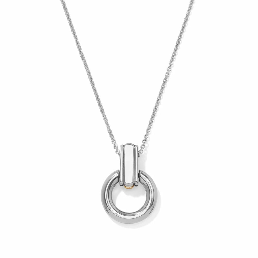 BRI Mosaic Two Tone Link Ring Necklace