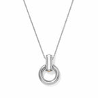 BRI Mosaic Two Tone Link Ring Necklace
