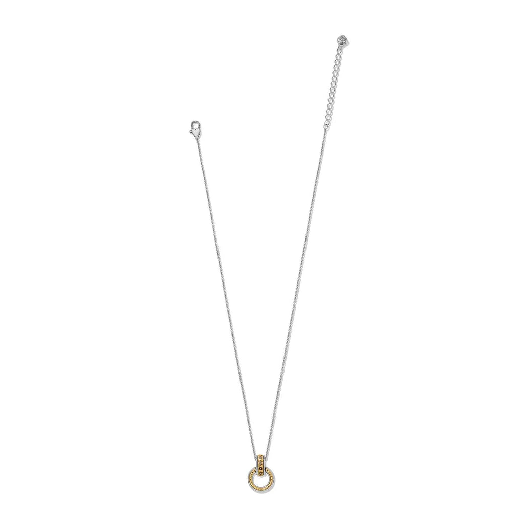 BRI Mosaic Two Tone Link Ring Necklace