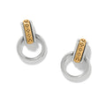 BRI Mosaic Two Tone Mini Post Drop Earrings