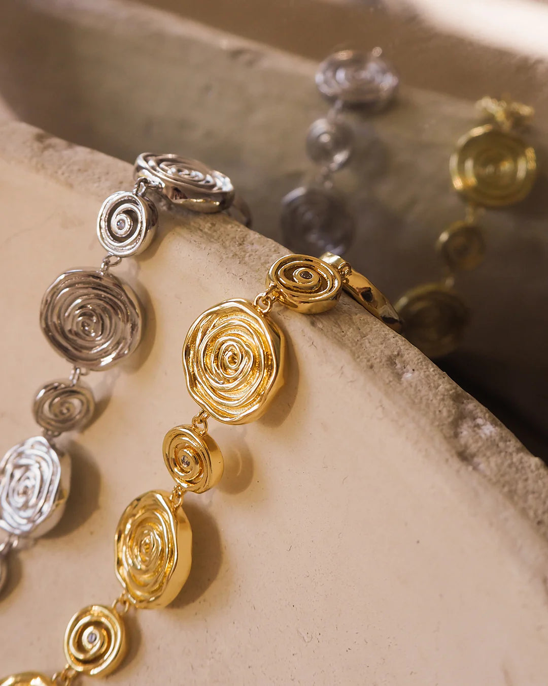 LAJ Rosette Coil Link Bracelet
