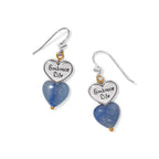 BRI One Heart Duo Heart French Wire Earrings