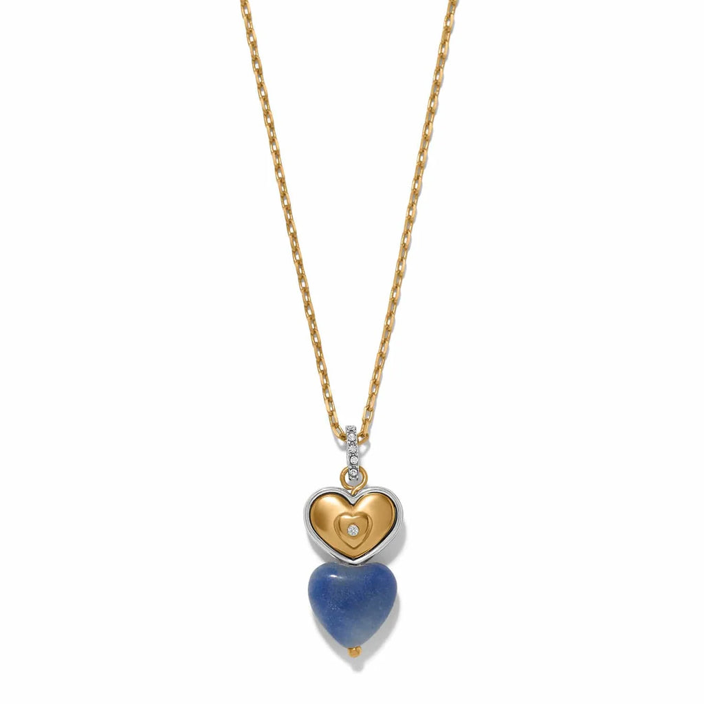 BRI One Heart Duo Heart Petite Necklace