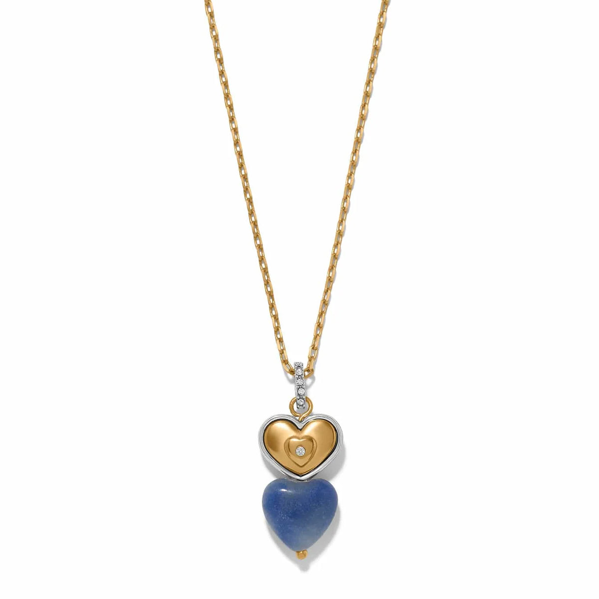 BRI One Heart Duo Heart Petite Necklace