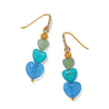 BRI One Heart Multi Heart Bold French Wire Earrings