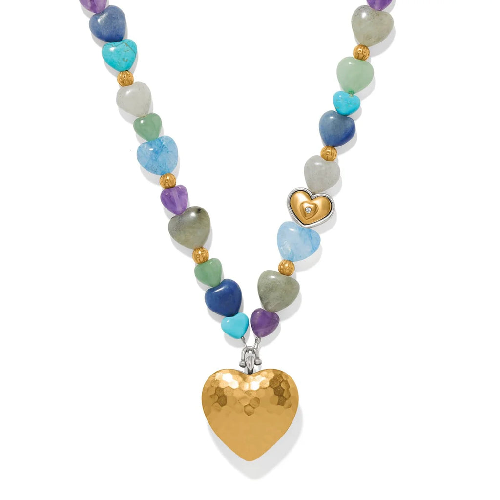 BRI One Heart Multi Heart Bead Necklace