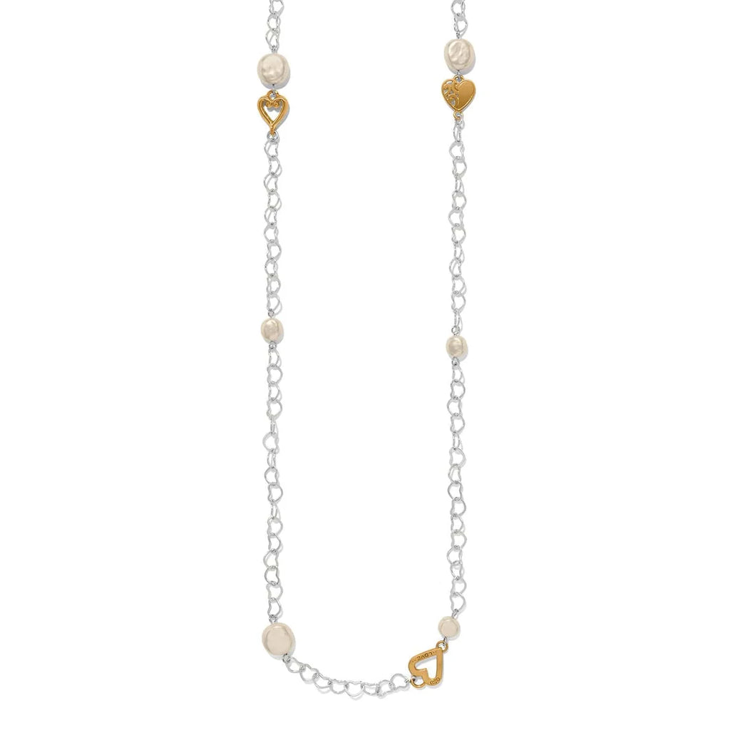 BRI One Heart Pearl Long Necklace