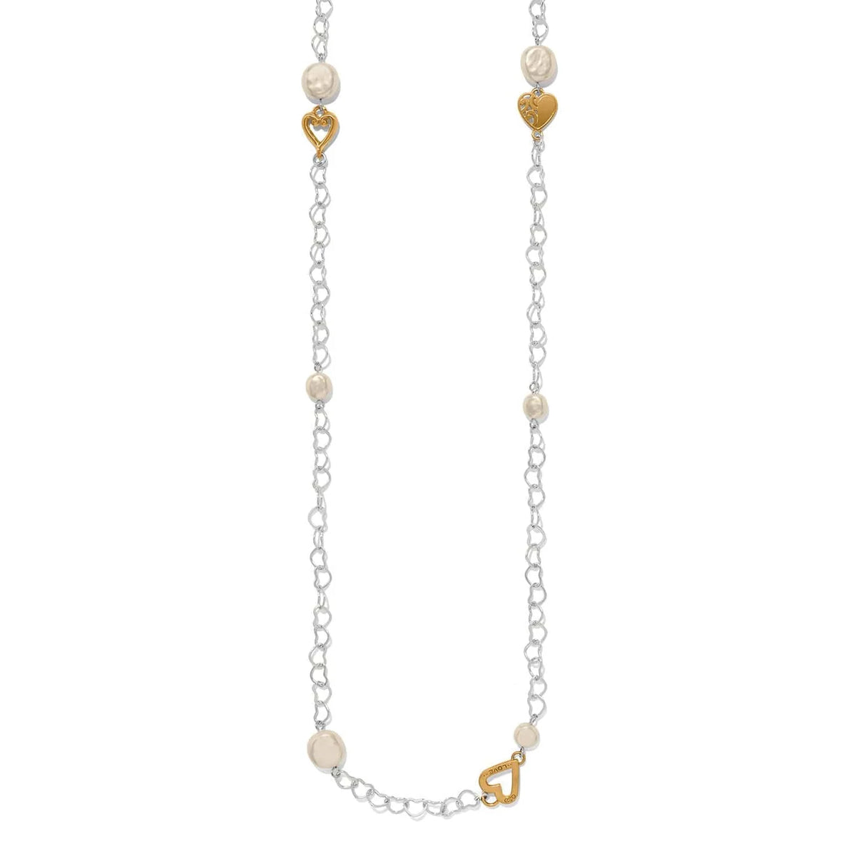 BRI One Heart Pearl Long Necklace