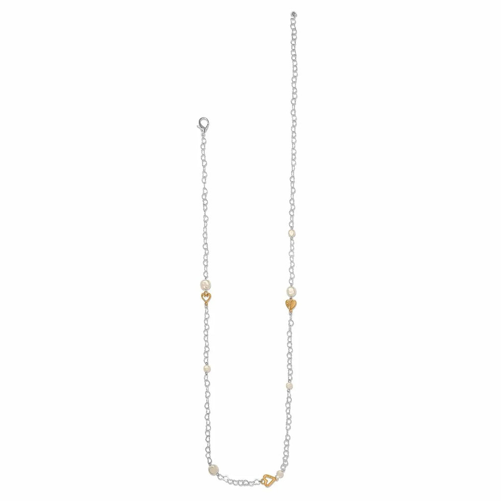 BRI One Heart Pearl Long Necklace