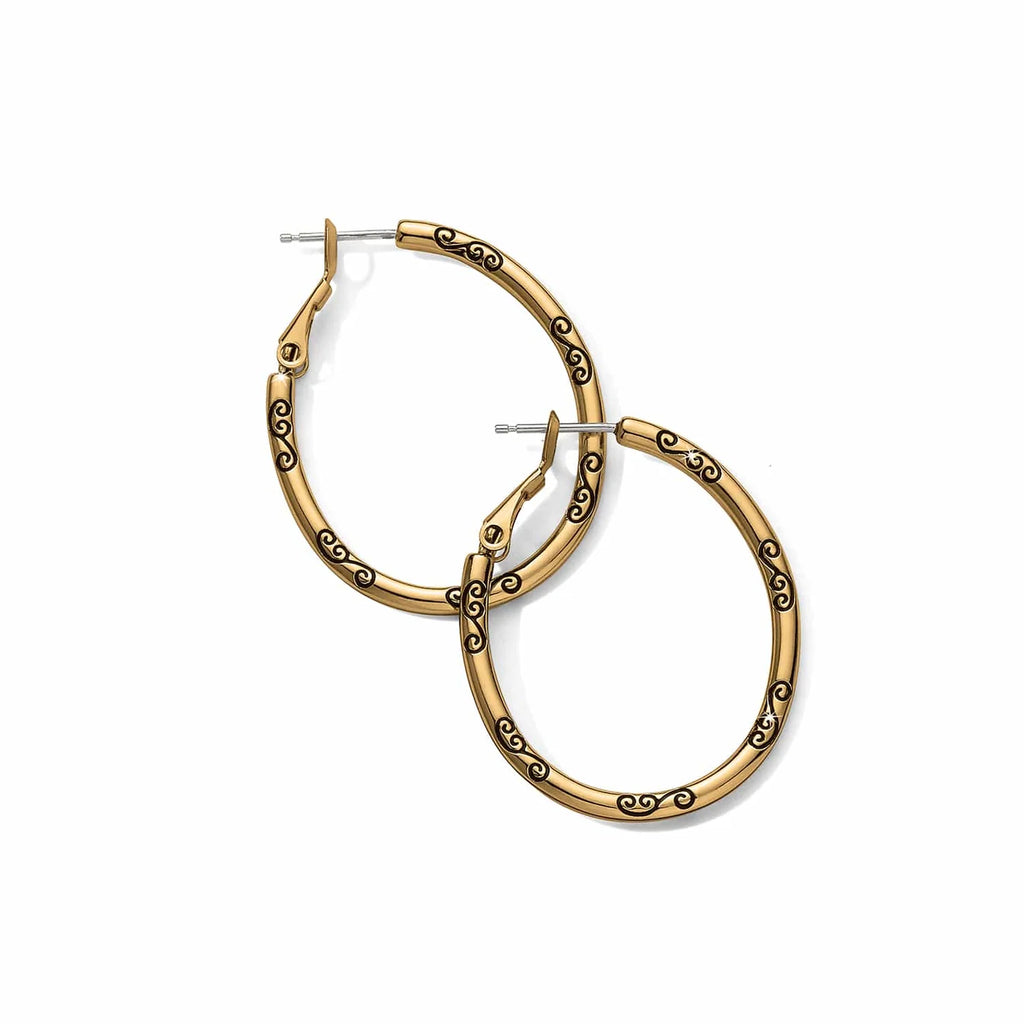 BRI Oval Hoop Charm Earrings