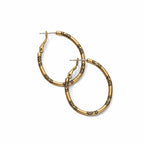 BRI Oval Hoop Charm Earrings