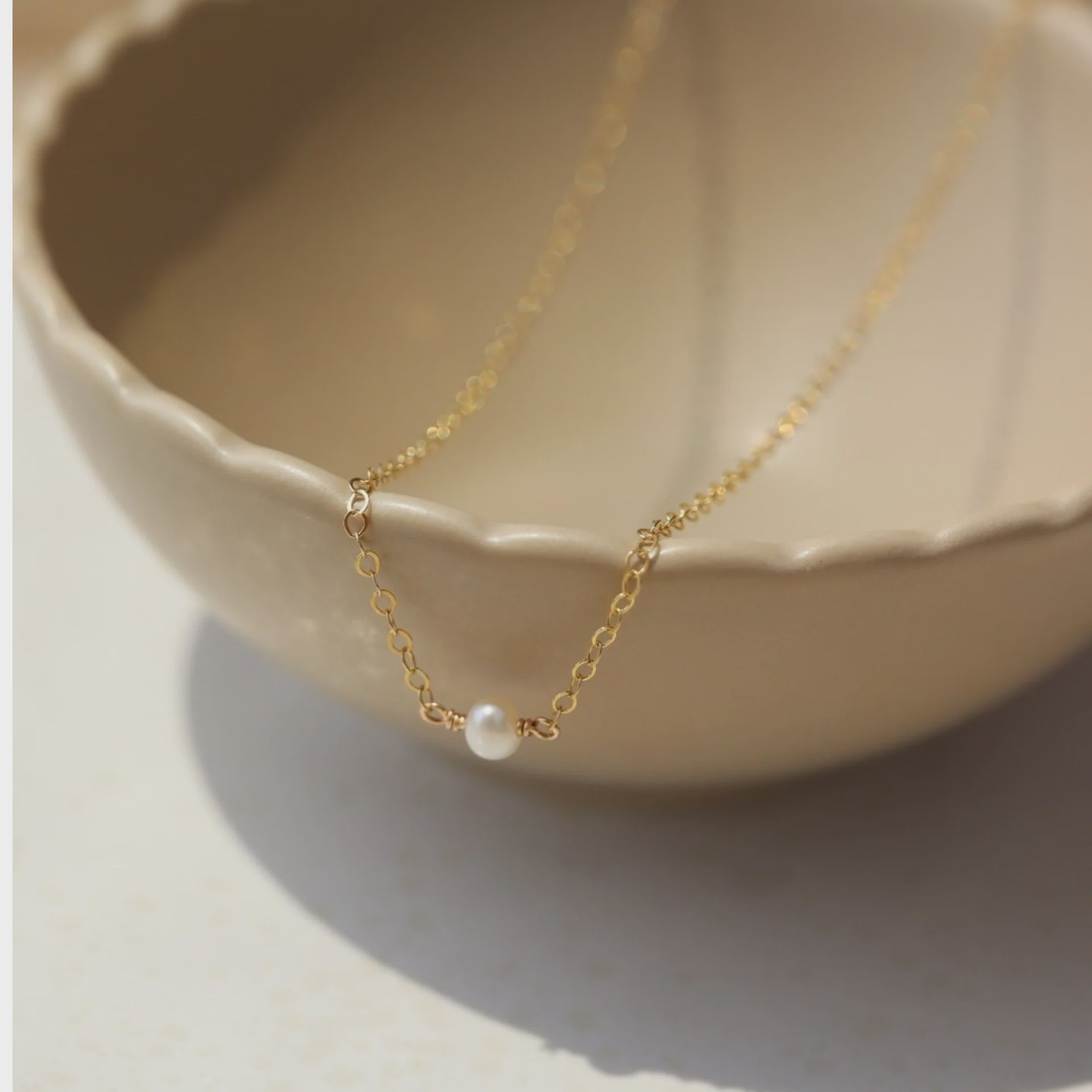 TKN Mini Pearl Necklace