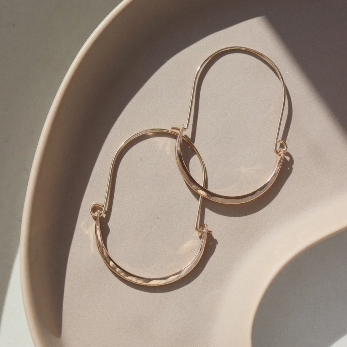 TKN Hammered Paloma Hoops