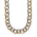 BRI Pebble Link Two Tone Necklace
