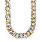 BRI Pebble Link Two Tone Necklace