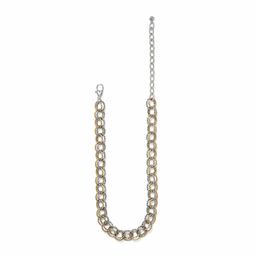 BRI Pebble Link Two Tone Necklace