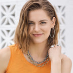 BRI Pebble Link Two Tone Necklace