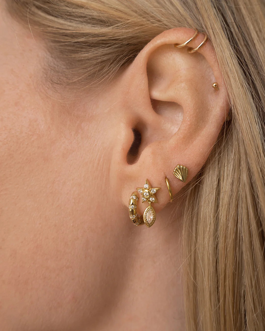 LAJ Star Dangle Studs