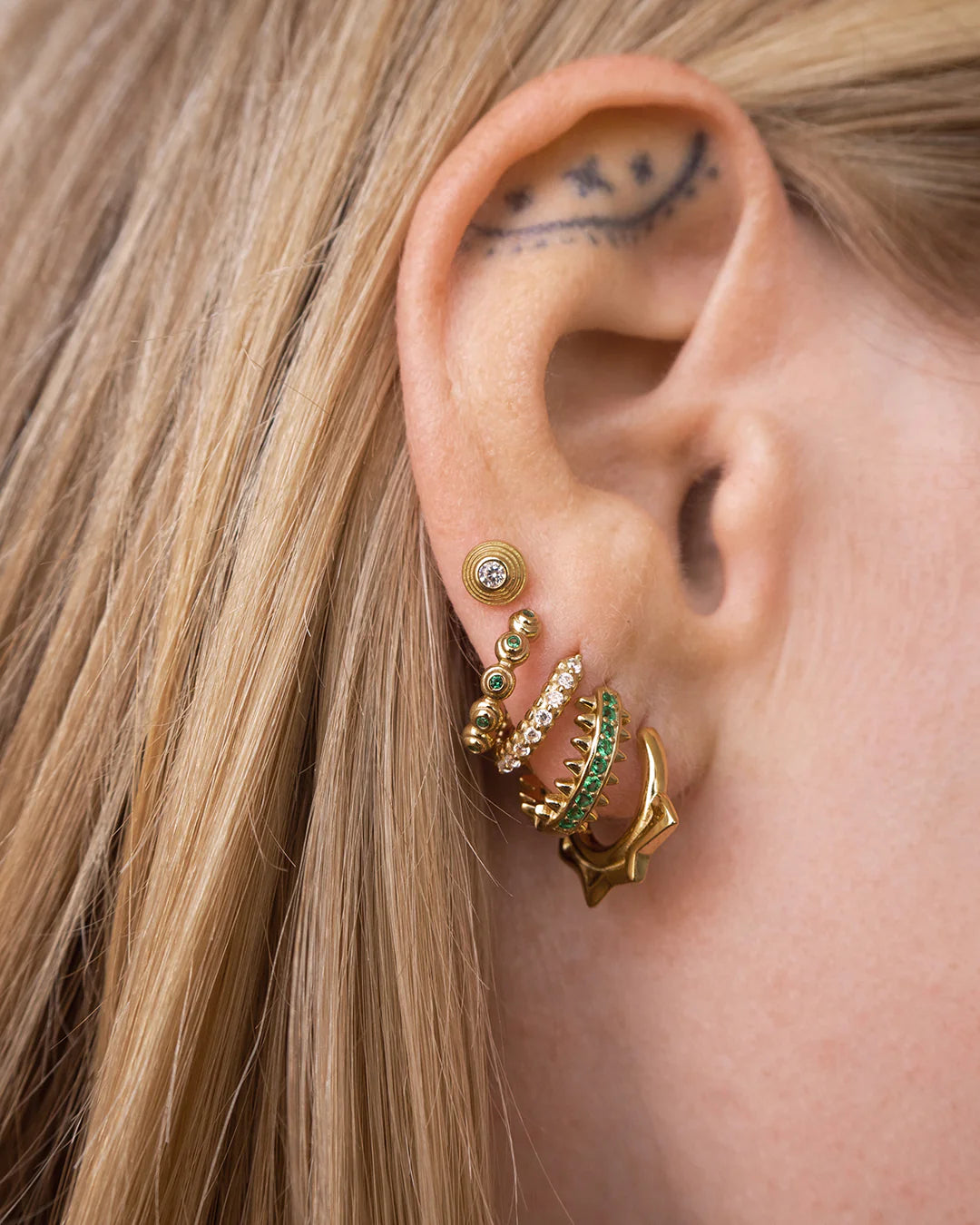 LAJ Round Step Cut Studs