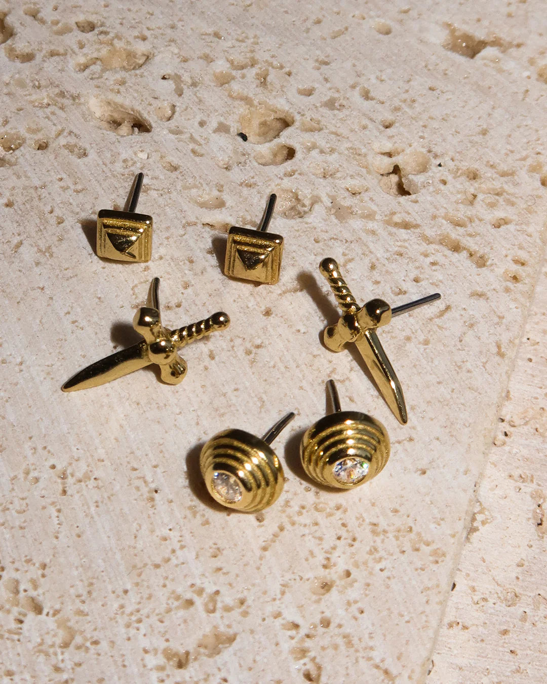 LAJ Round Step Cut Studs