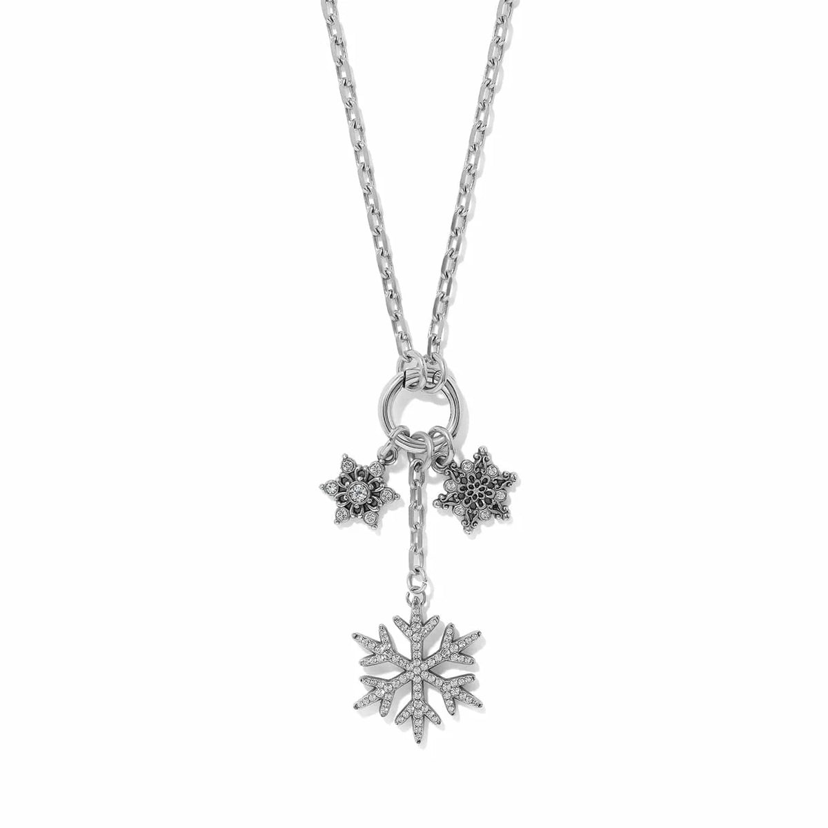 BRI Snowflake Charm Ring Necklace