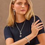 BRI Snowflake Charm Ring Necklace
