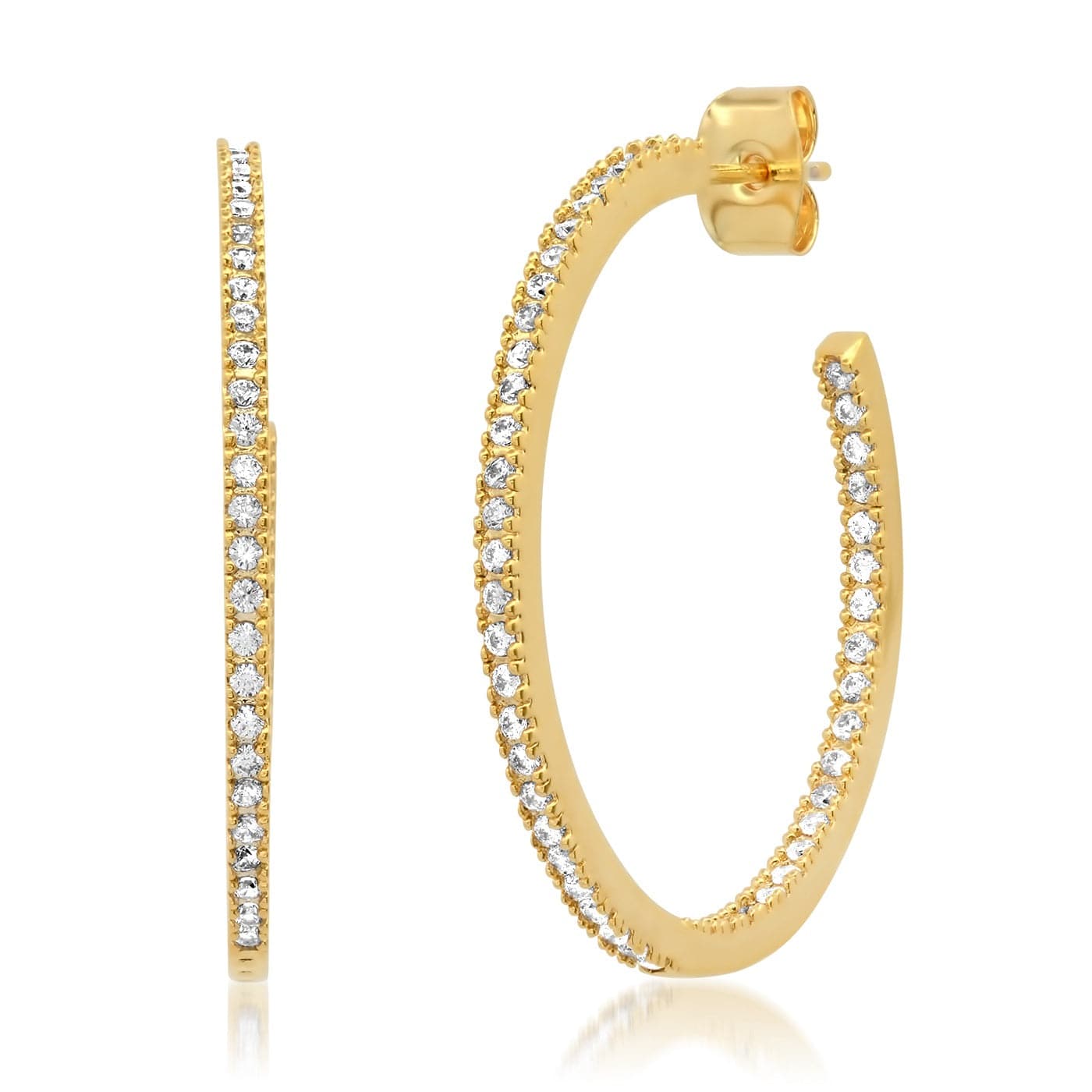 Tai CZ Hoop Earrings