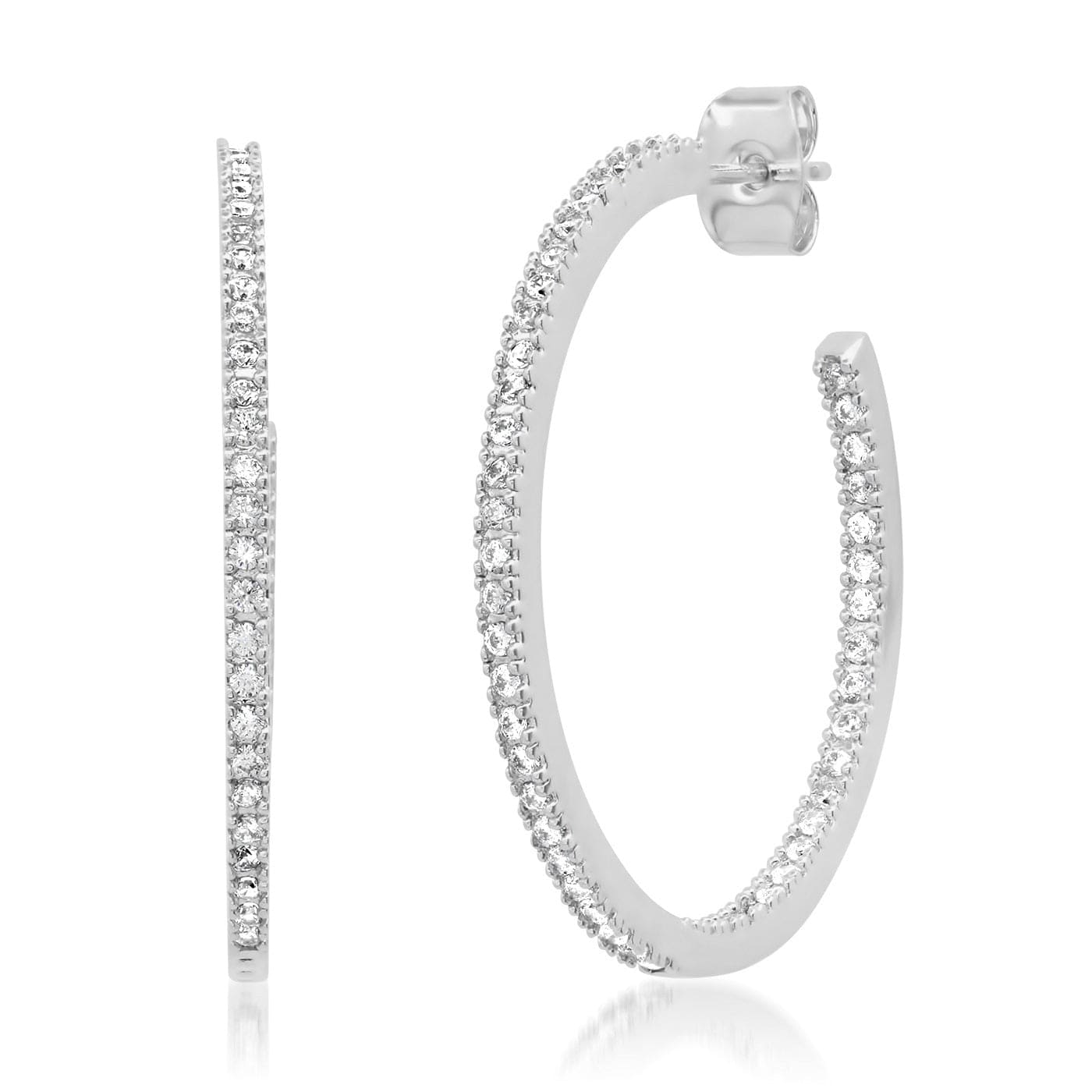 Tai CZ Hoop Earrings