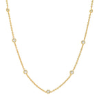 Tai TN-2308 CZ Station Necklace