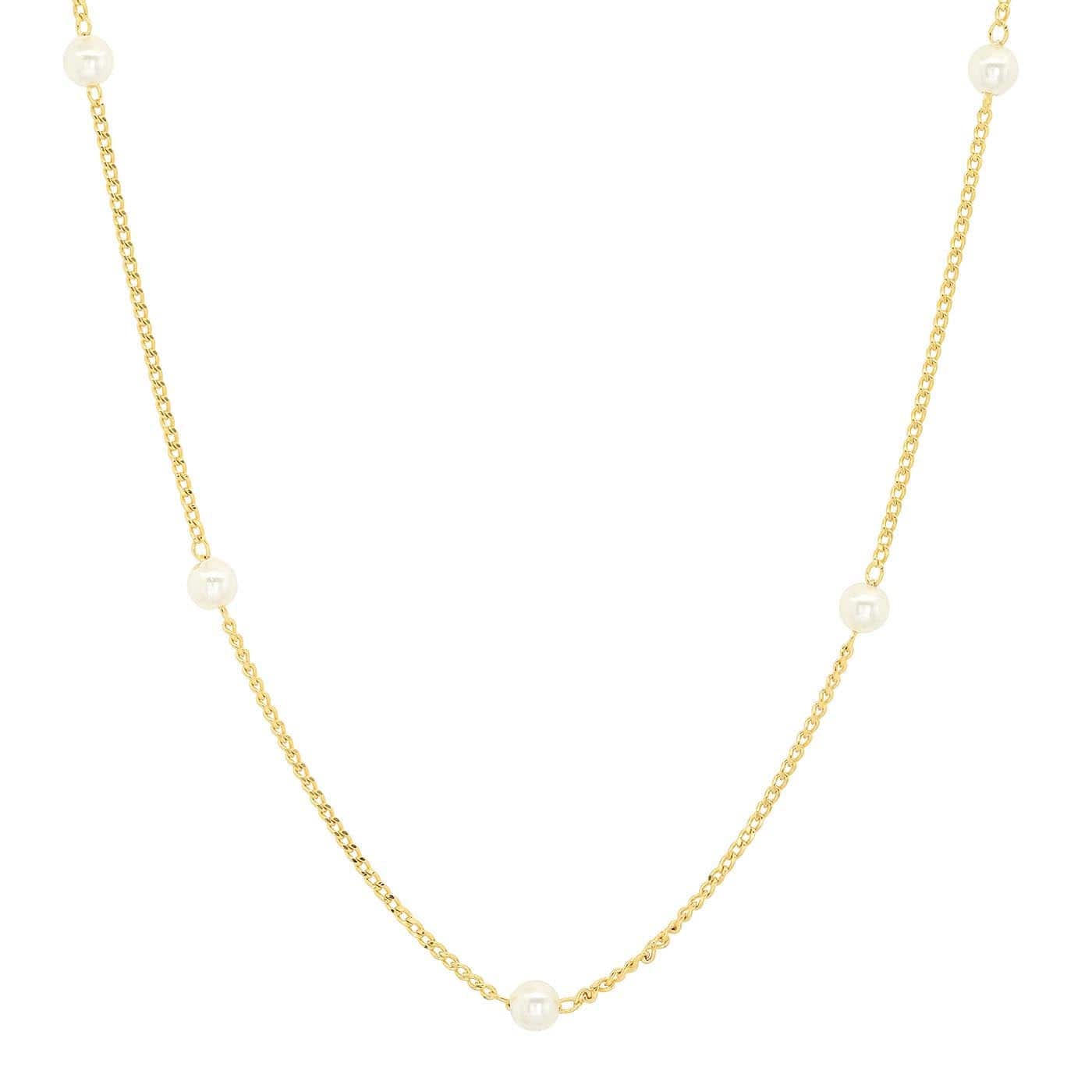 Tai 925 SAN-0076 Pearl Station Necklace