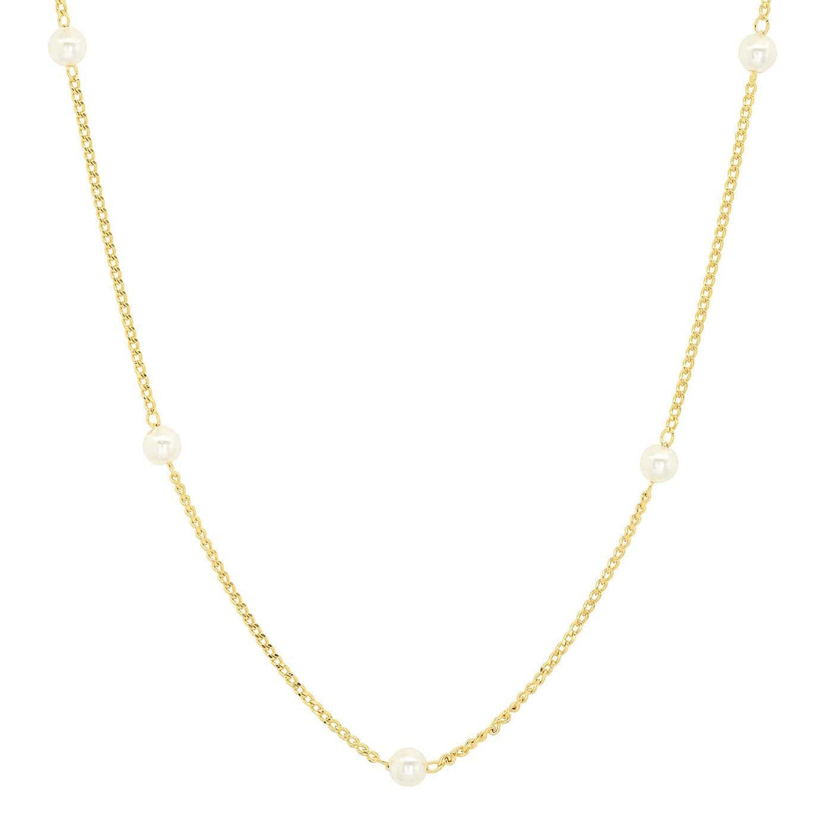 Tai 925 SAN-0076 Pearl Station Necklace