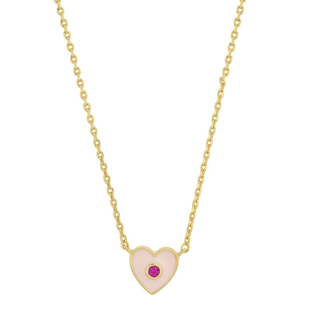 Tai TN-2820 Enamel Heart Necklace